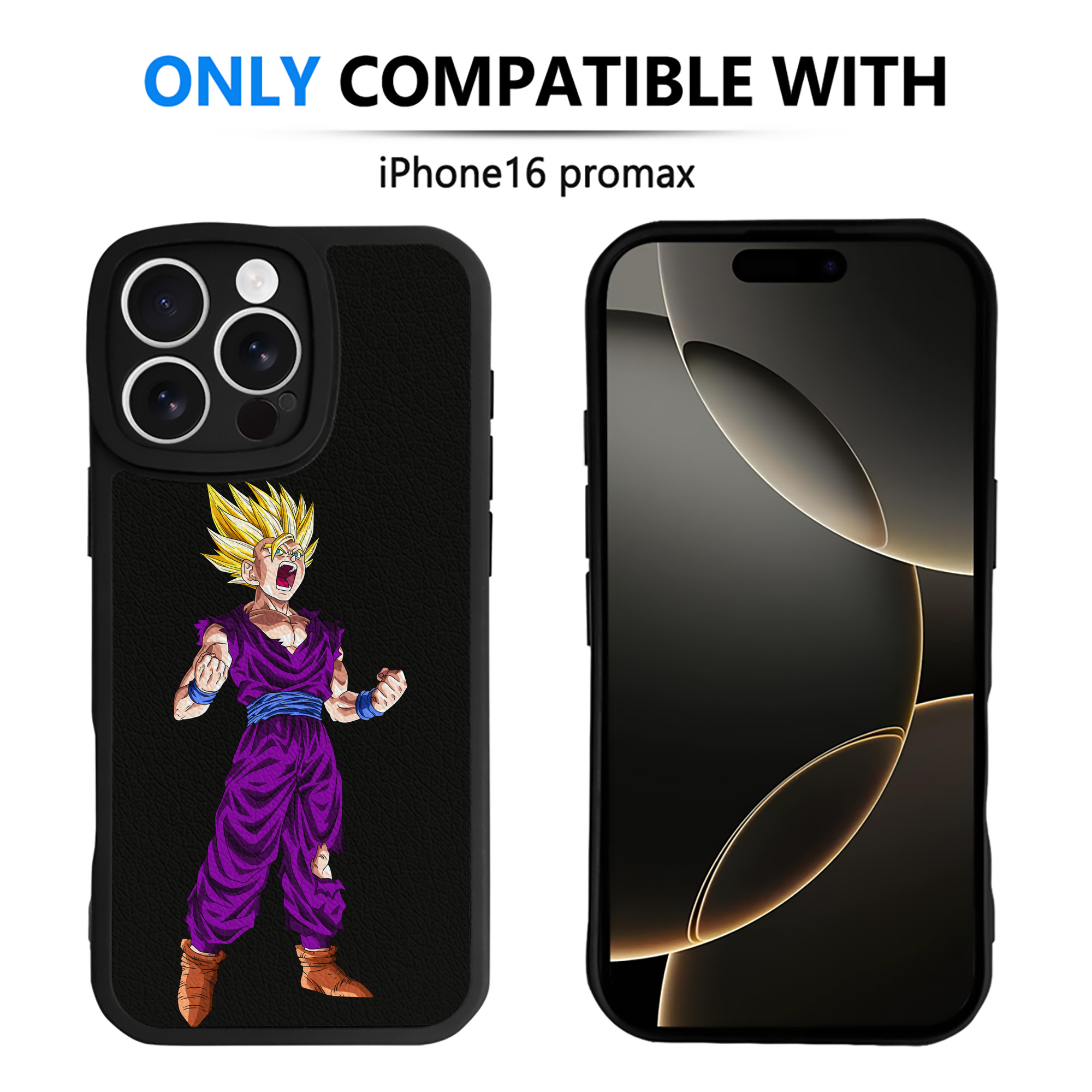 （画像用） ドラゴンボール 孫 悟飯（そんごはん）DRAGON BALL Son Gohan 【iPhone 16シリーズ対応】シリコンスマホケース（レザー調） 材質：シリコン